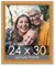 24x30 Museum-Quality Picture Frame with UV-Resistant Acrylic & Acid-Free Backing, Available in 4 Finishes - Gold, Silver, Bronze, and Black